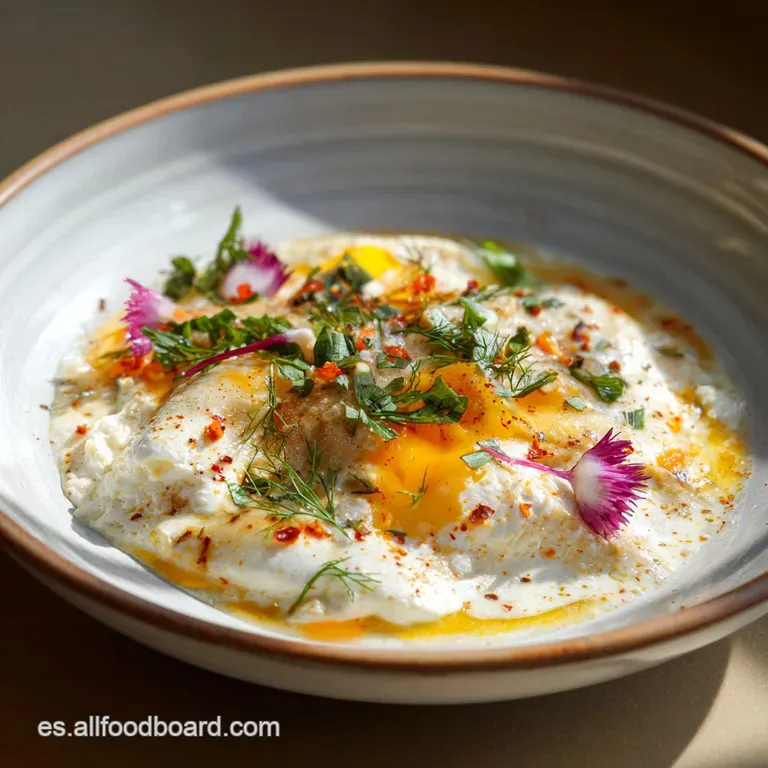 Elegant plate of aj&iacute; de gallina topped with a halved boiled egg, black olive, and chopped walnuts, drizzled with sauce.