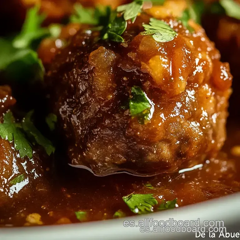 Alb&oacute;ndigas En Salsa De La Abuela presentation