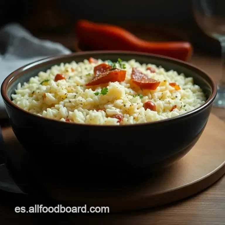Arroz Meloso Con Magret De Pato Selectos De Castilla Y Setas De Oto&ntilde;o presentation