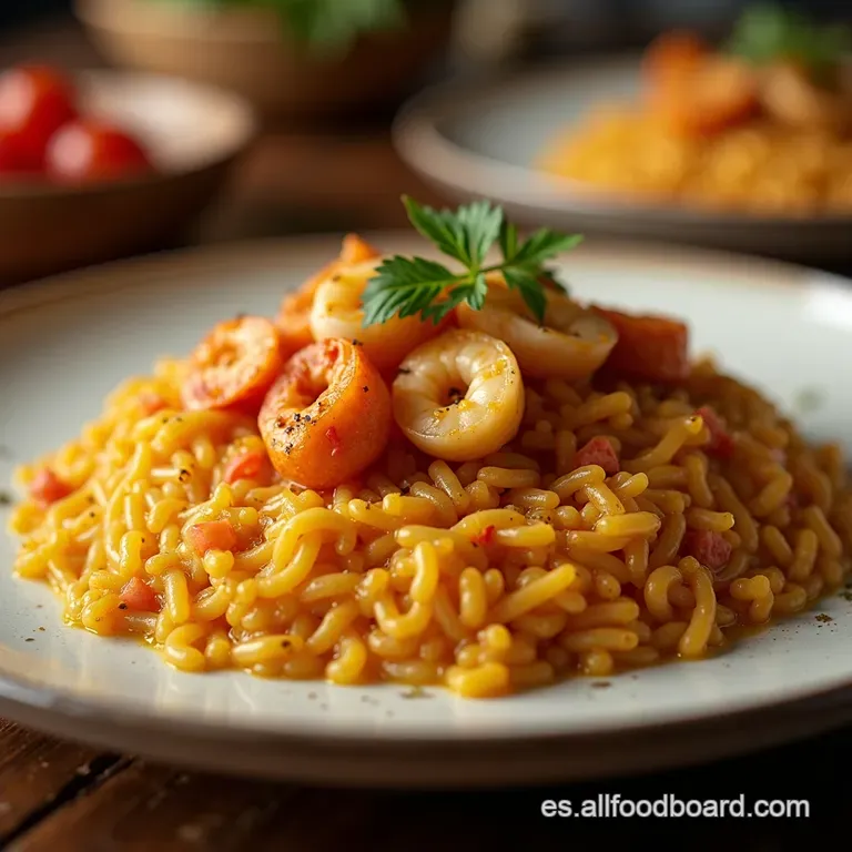 Arroz Meloso De Marisco Receta De La Costa Espa&ntilde;ola presentation