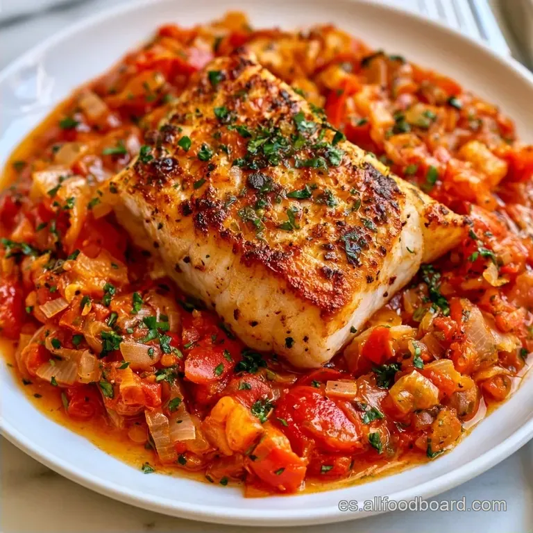 Bacalao Con Tomate y Pimientos Caseros