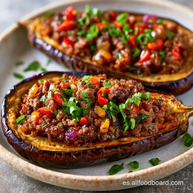 Berenjenas Rellenas Airfryer con Carne Picada