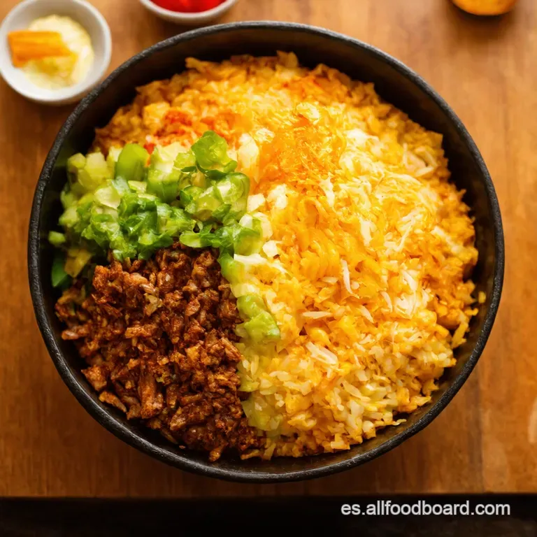 Bibimbap a La Mexicana F&aacute;cil Y Delicioso presentation