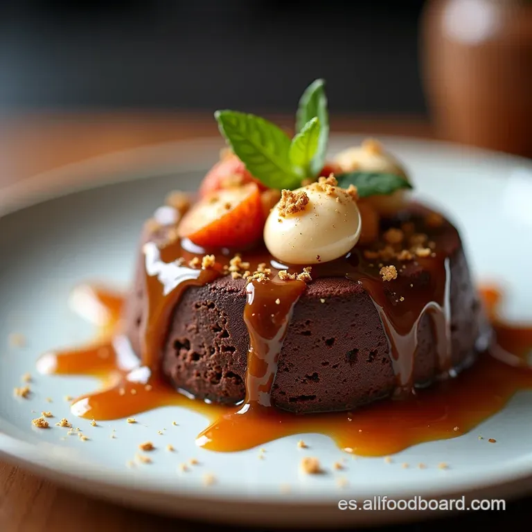 El Triumvirato de Cacao Bizcocho H&uacute;medo Crema Aterciopelada y Tierra Crujiente