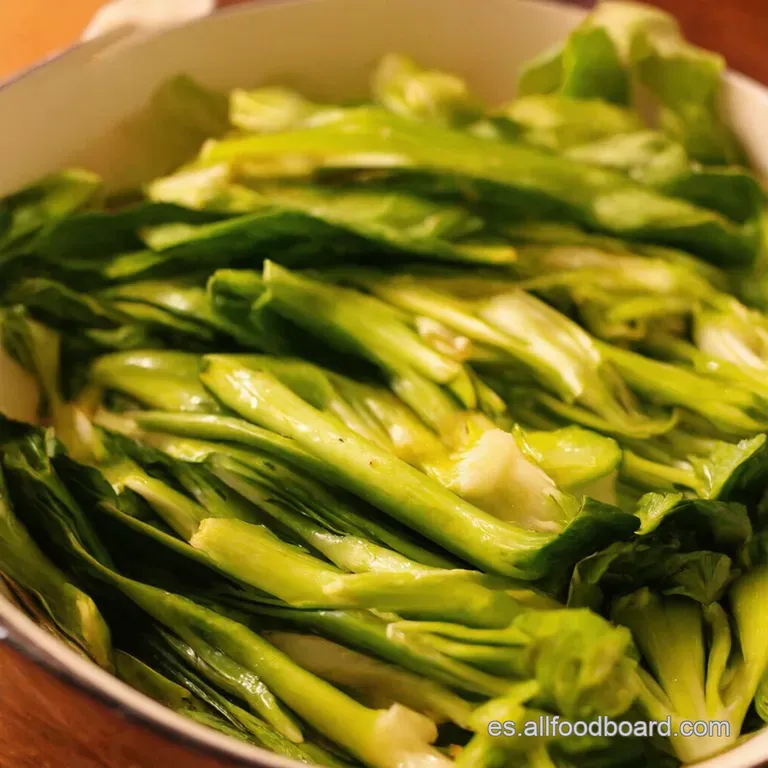 Bok Choy Salteado Al Ajillo Receta Express presentation