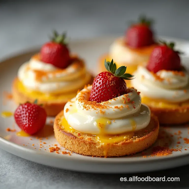 Bombones de Fresa Cremosos con Base Crujiente de Almendra Tostada