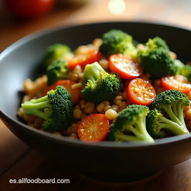 Br&oacute;coli Chino Salteado Al Wok presentation