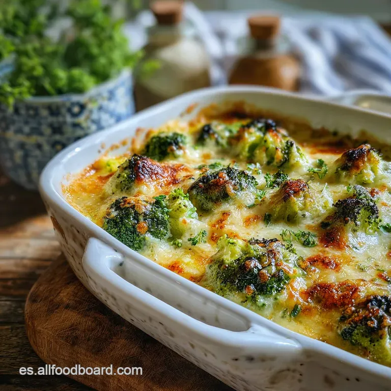 Receta con Br&oacute;coli y Queso Gratinado