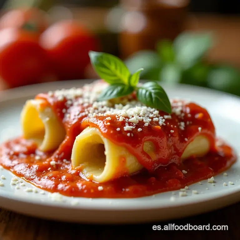 Cannelloni Rellenos a La Italiana Un Abrazo De Sabor presentation