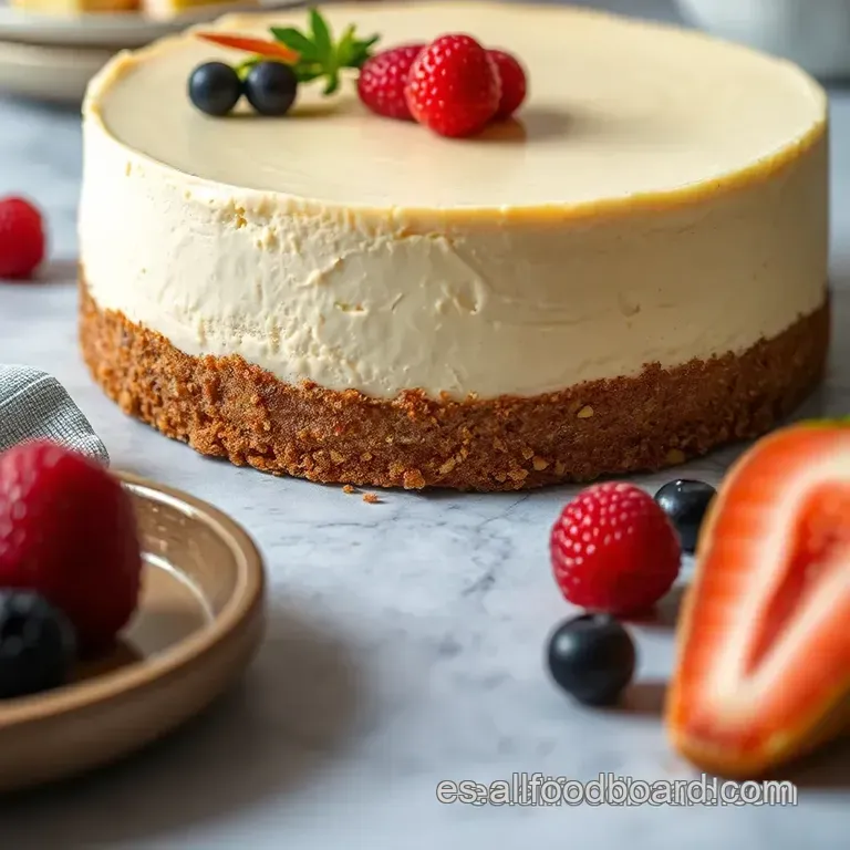 Cheesecake Cremoso Al Estilo New York presentation