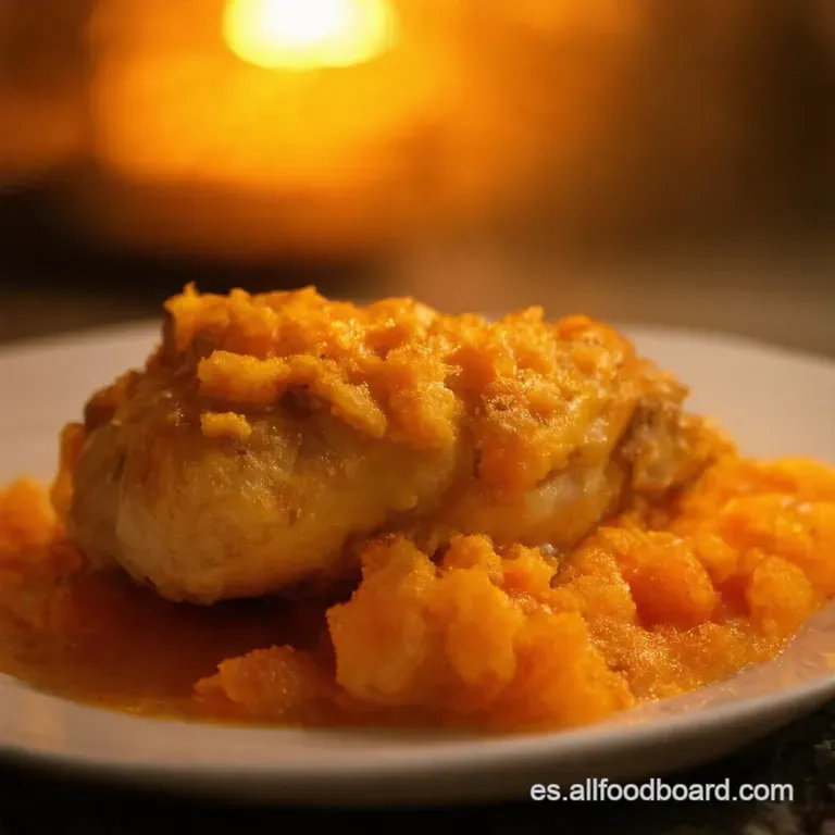 Coliflor Pollo a La Naranja Crujiente Al Horno presentation