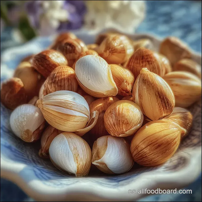 Steaming coquinas served in a rustic earthenware bowl. A crusty bread slice sits beside, ready to soak up the flavorful sa...