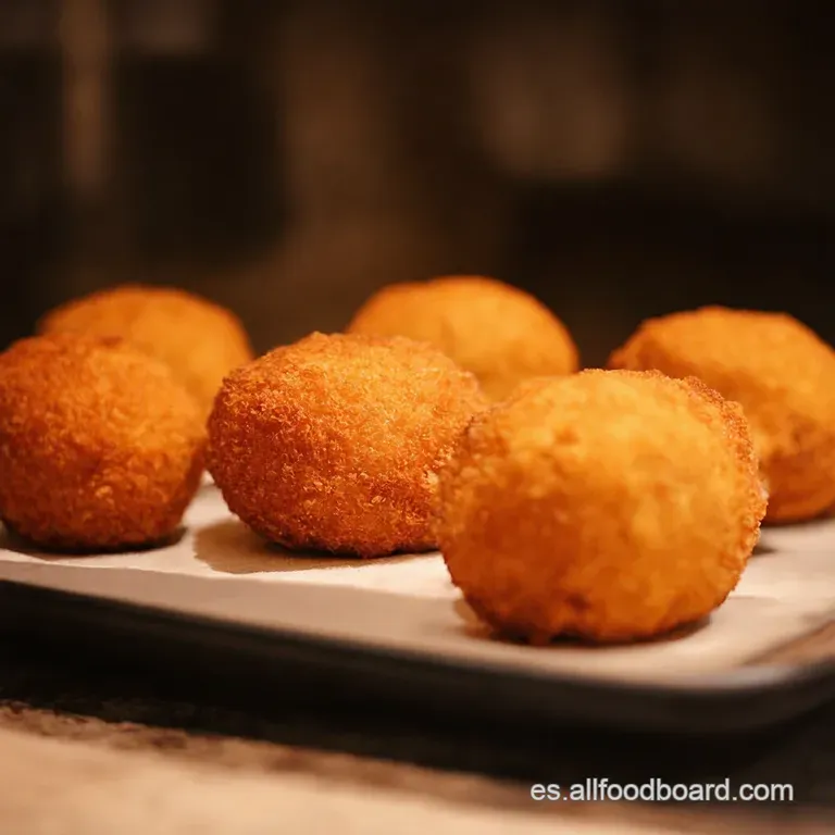 Croquetas Cremosas De Pollo Y Jam&oacute;n Ib&eacute;rico presentation