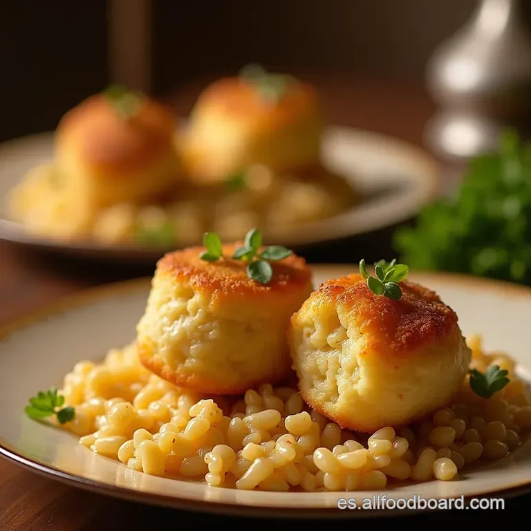 Tesoro De La Abuela Croquetas Cremosas De Frijoles Y Arroz Con Crujiente Dorado presentation