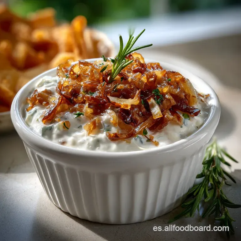Dip de Ranch y Cebolla Caramelizada: El Sabor &Uacute;nico