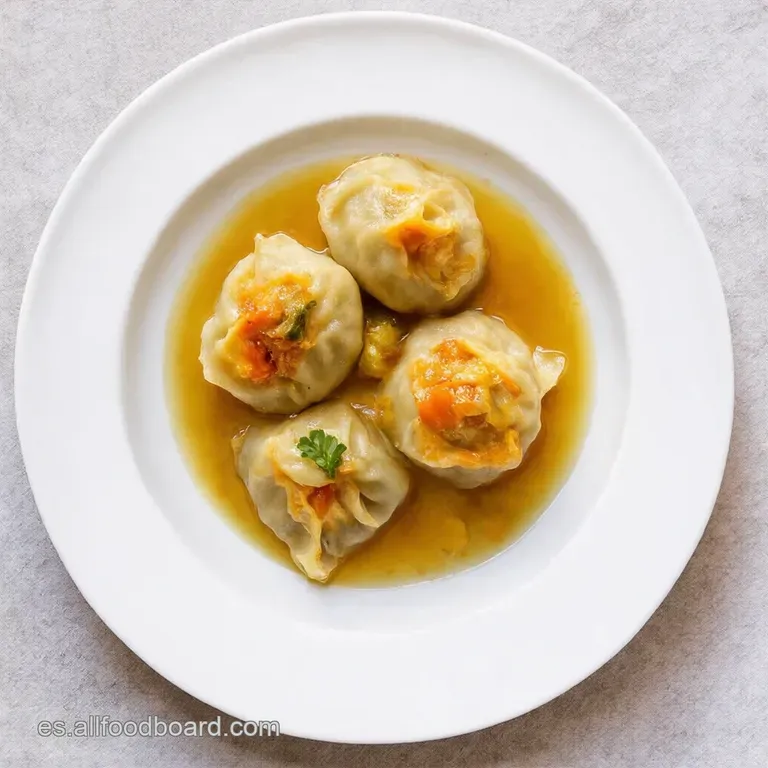 Dumplings Rosa con Medley de Verduras de la Huerta