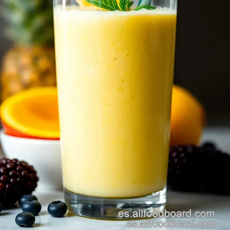 El Smoothie Despierta Tu Energ&iacute;a : Mango Y Coco Al Estilo Tropical presentation