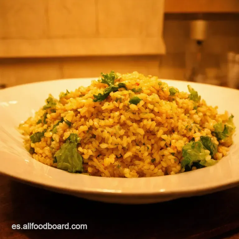 Ensalada De Arroz a La Espa&ntilde;ola presentation