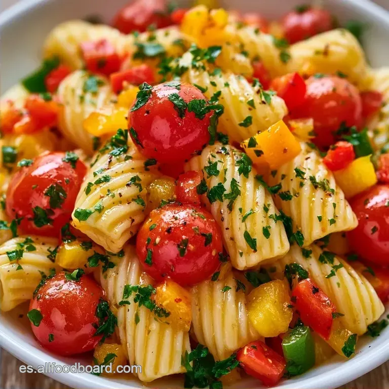 Ensalada De Pasta Con Verduras con Tomates Cherry