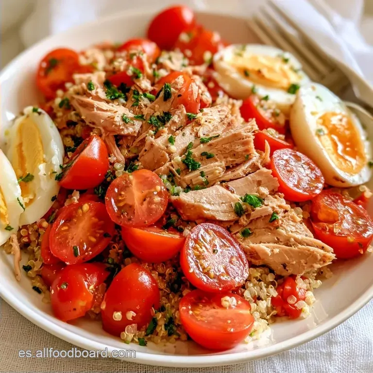 Ensalada De Quinoa Con Atun y Huevo