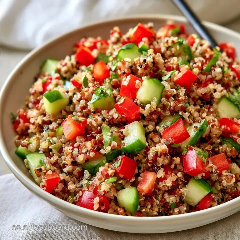 Ensalada de Quinoa con Hortalizas con Pimiento Rojo