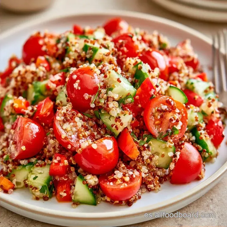 Ensalada De Quinoa Con Verduras con Tomates Cherry