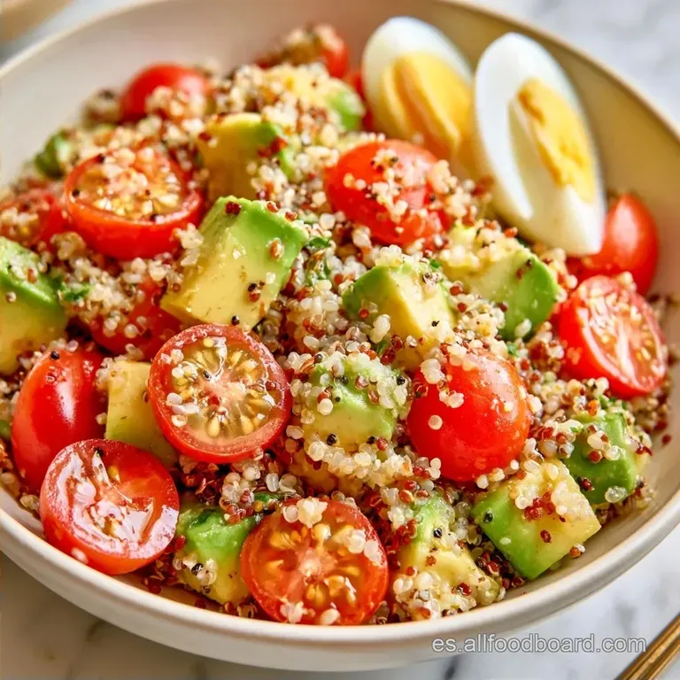 Ensalada de Quinoa y Huevo con Aguacate