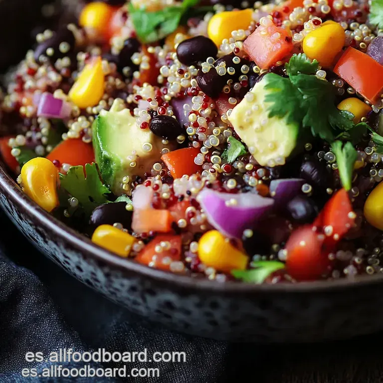 Ensalada Fiesta De Quinoa Con Vinagreta C&iacute;trica presentation
