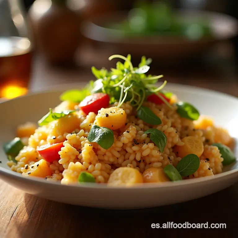 Ensalada Alegr&iacute;a Del Sur Frescura Mediterr&aacute;nea Con Vinagreta De Naranja Y Romero presentation