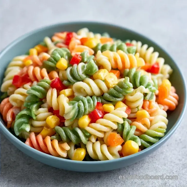 Ensalada Pasta Colores Fr&iacute;a: Fresca y Nutritiva