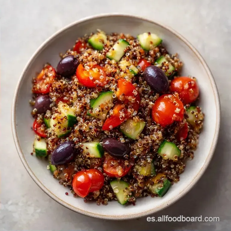 Ensalada Quinoa Mediterr&aacute;nea Fr&iacute;a: Fresca y Nutritiva