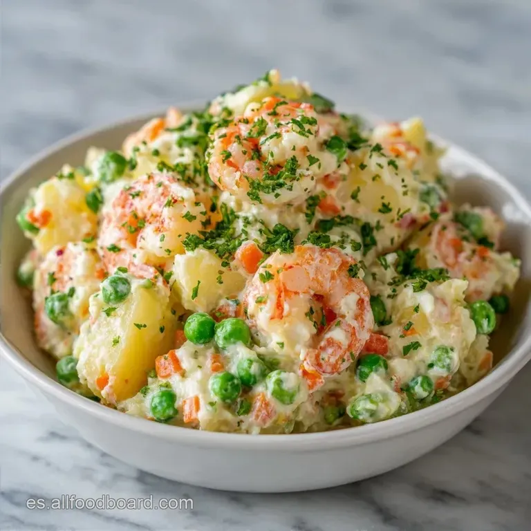 Ensaladilla Rusa con Gambas: Receta Casera