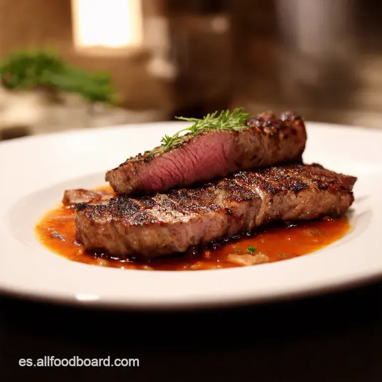 Entrecot De Ternera a La Plancha Con Chimichurri presentation