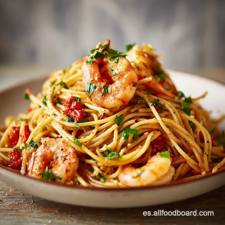 Espaguetis con Gambas en 20 Minutos