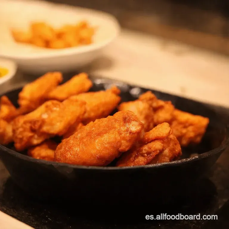 Explosi&oacute;n Crujiente Pollo Frito Taiwan&eacute;s Al Estilo Mercadillo Nocturno presentation