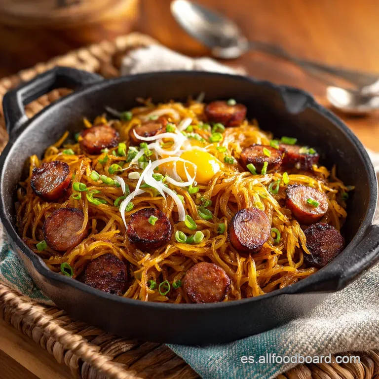 Fideos con salchicha: Receta casera y melosa con piment&oacute;n