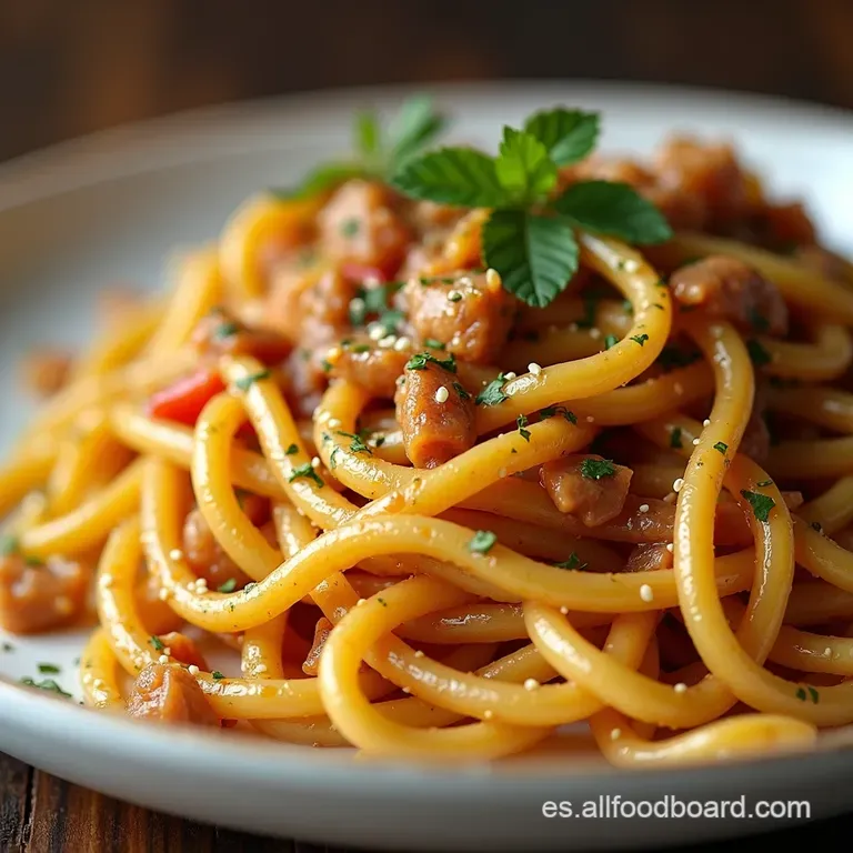 Fideos Especiados de Cordero al Comino