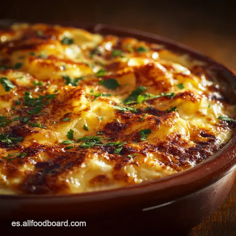 Fideos con Salsa de Tres Quesos Gratinados Caseros