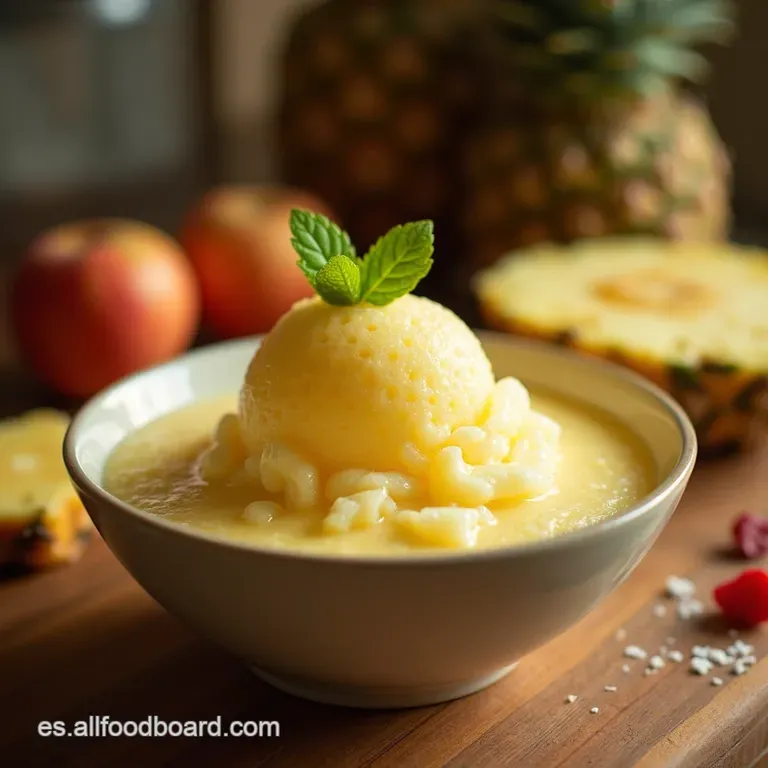 Frescura Navide&ntilde;a Helado De Pi&ntilde;a Cremoso Y Sin Complicaciones presentation