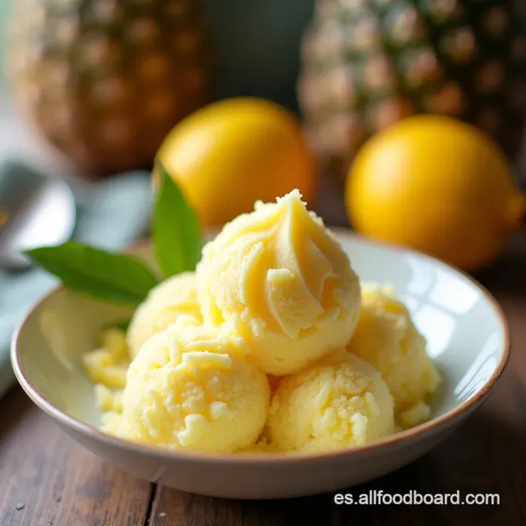 Frescura Navide&ntilde;a Helado de Pi&ntilde;a Cremoso y Sin Complicaciones