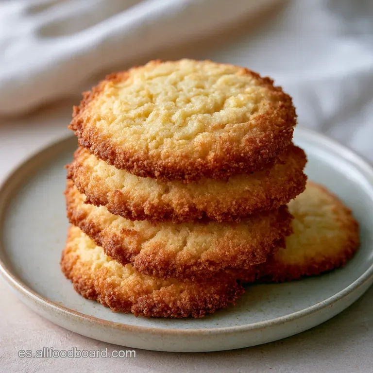 Galletas color crema dispuestas en un plato blanco, resaltando su textura quebradiza y acabado suave y delicado.