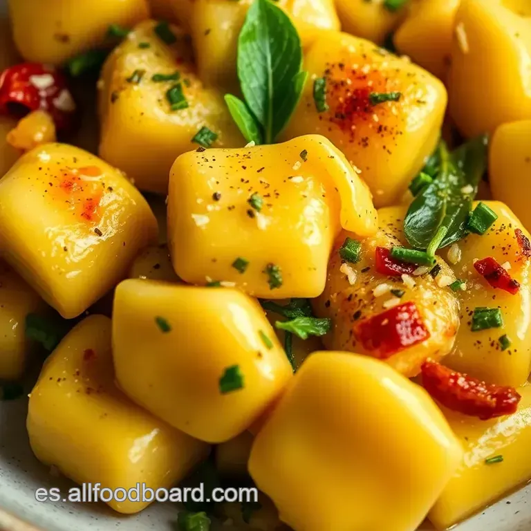 Gnocchi De Patata Caseros Con Salsa De Salvia Y Mantequilla presentation