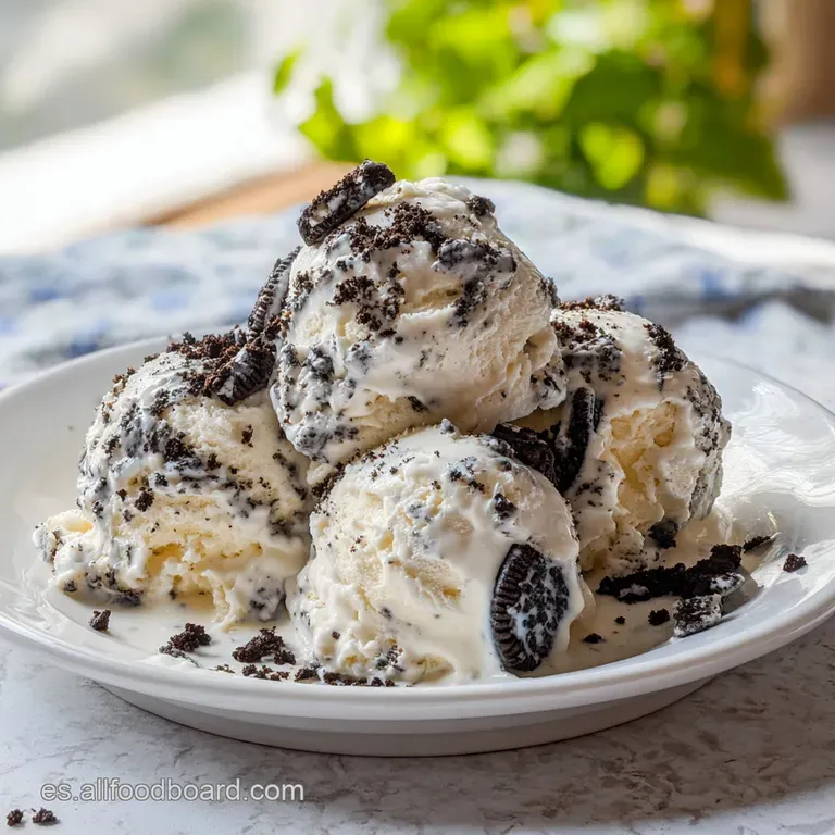 Helado de Oreo Cremoso con Leche Condensada