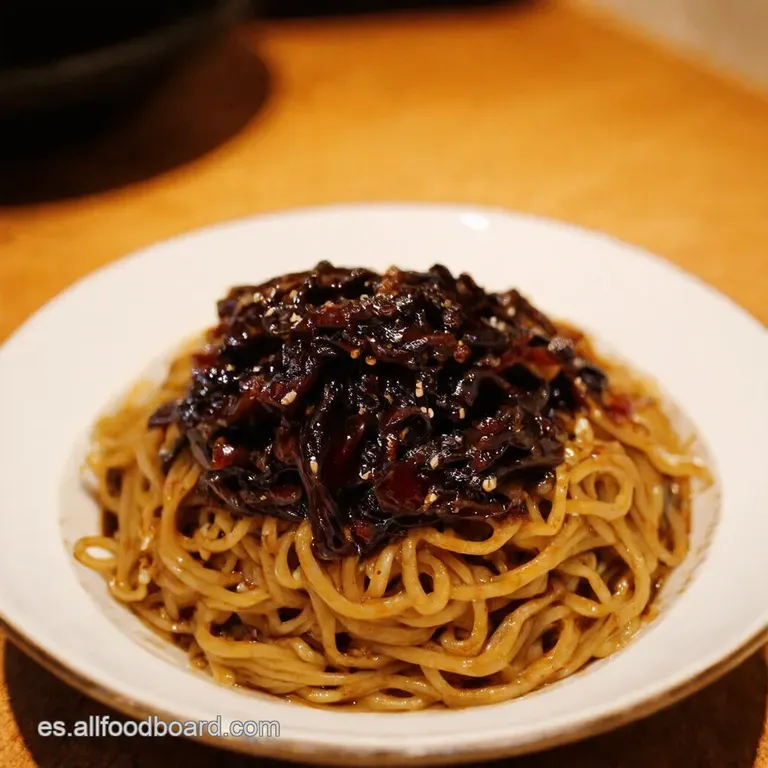 Jajangmyeon a La Coreana Fideos Con Salsa De Frijol Negro Que Enamoran presentation