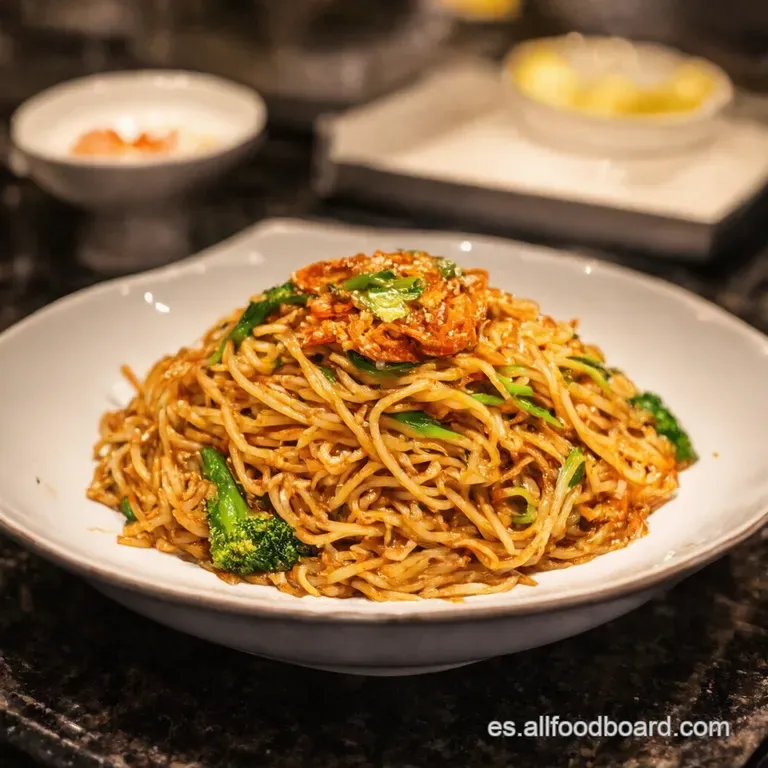 Japchae Fiesta De Fideos Coreanos Salteados presentation