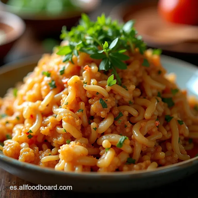 Khao Pad Arroz Frito Thai Aut&eacute;ntico presentation