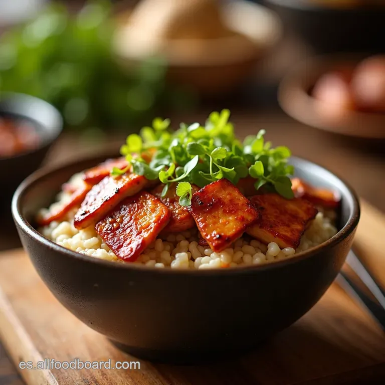 Korean Bbq Chicken Rice Bowl Delicioso Y F&aacute;cil presentation