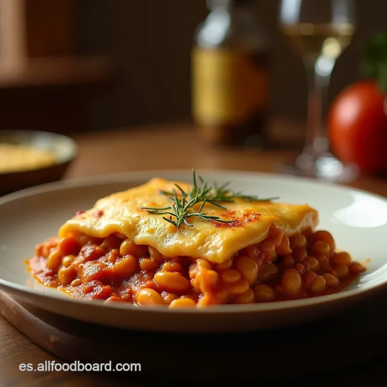 Lasa&ntilde;a De La Abuela Con Rag&uacute; De Cocci&oacute;n Lenta Y Bechamel Cremosa presentation