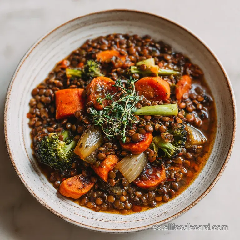Lentejas con Verduras: Guiso Cremoso