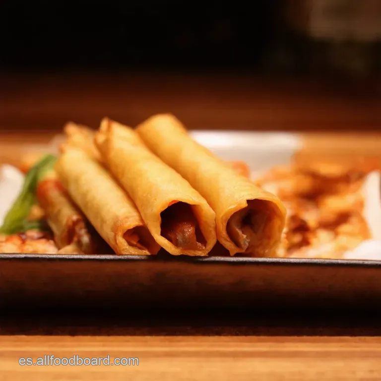 Lumpiang Shanghai Crujiente Delicia Filipina presentation